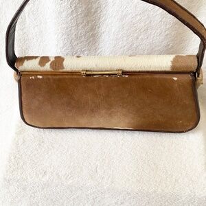 RARE Antique 100% Genuine CowHide Leather Clutch‎ by ARTMEX Hand-Made Mexico